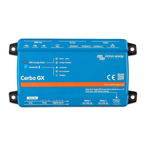 Controlador Victron Energy Cerbo GX MK2 con conexiones VE.Direct, VE.Can, BMS y WiFi Access Point