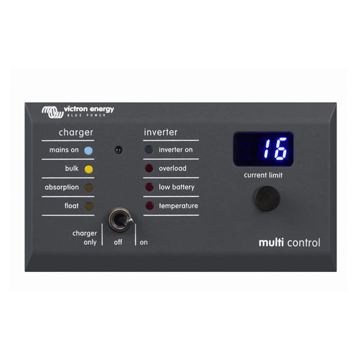 Vista frontal del panel Victron Energy Digital Multi Control GX