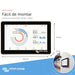 Dimensiones de 176x113 mm y montaje en pared de la pantalla táctil Victron GX Touch 70