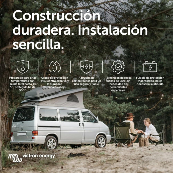 Cargador Victron Orion-Tr 24/12 30A con protección IP43 y diseño duradero para autocaravanas