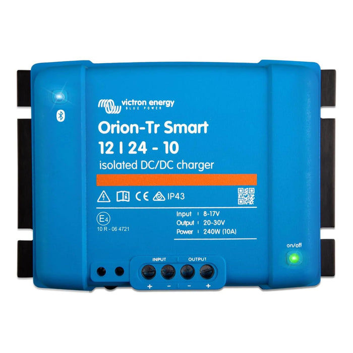 Cargador CC-CC Victron Orion-Tr Smart 24/12-10 de 10A y 240W vista frontal