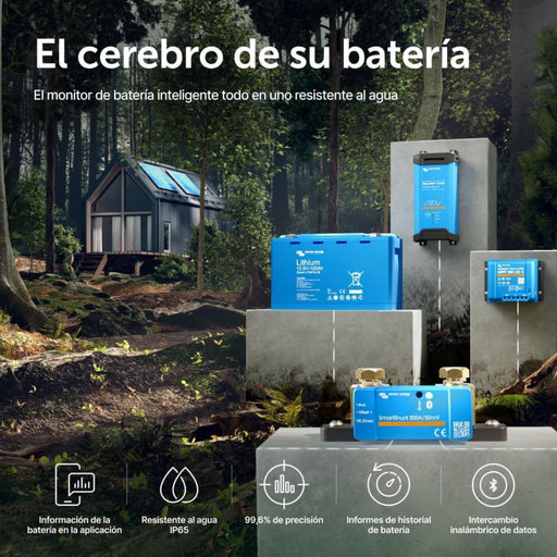 Victron SmartShunt IP65 500A como monitor inteligente de batería integrado en sistema energético