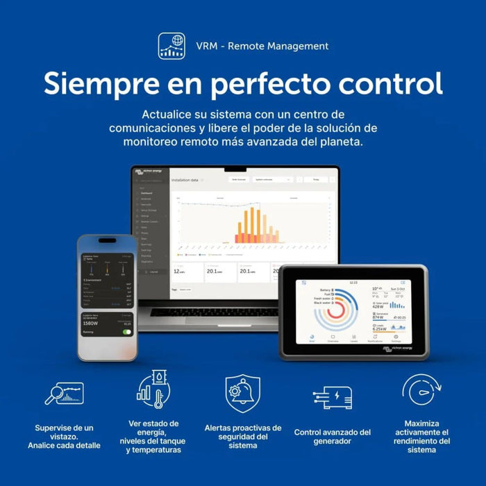 Monitorización remota VRM para el controlador solar Victron SmartSolar MPPT 100/20