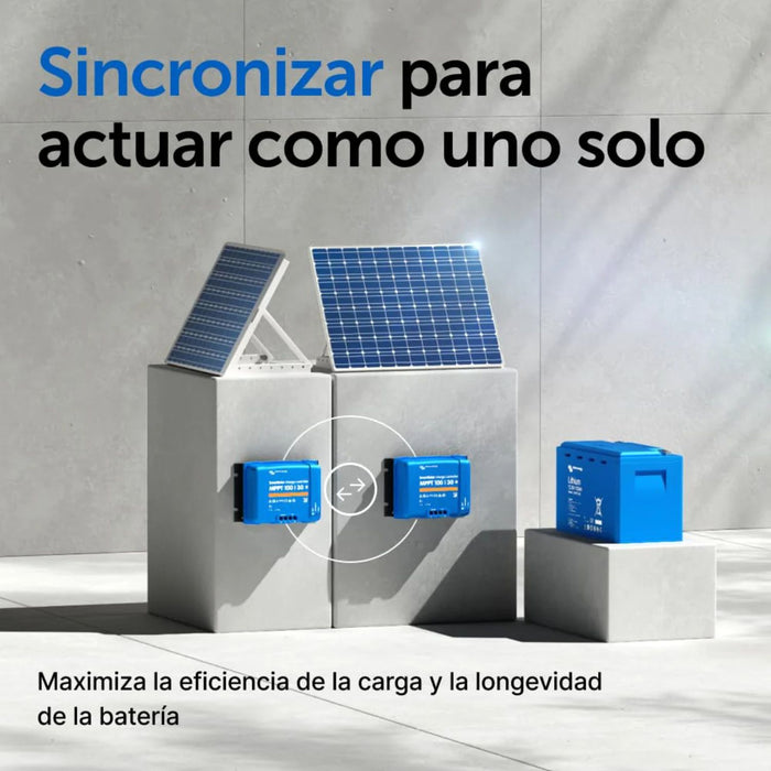Sincronización de controladores Victron SmartSolar MPPT 100/30 para máxima eficiencia solar