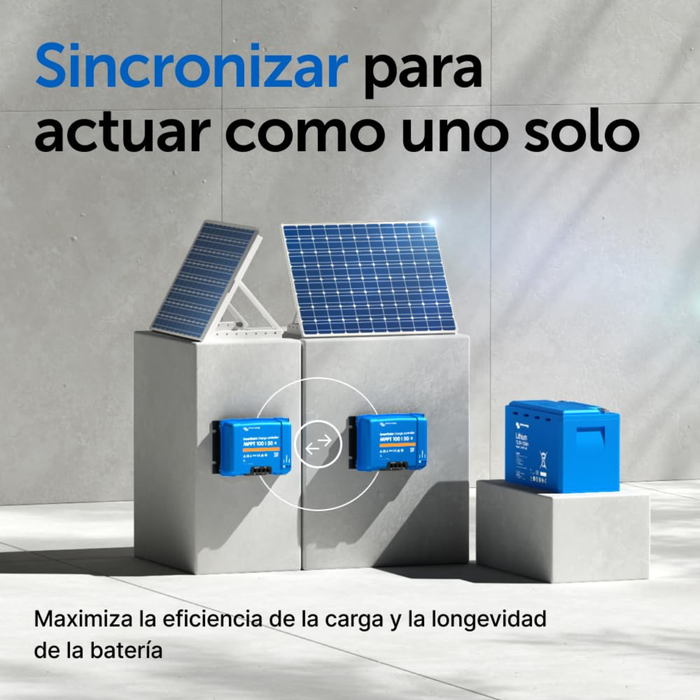 Sincronización de varios controladores Victron SmartSolar MPPT para carga eficiente