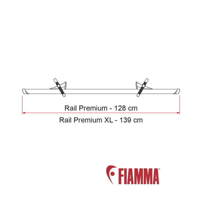 Medidas Rail Portabicicletas para caravana y autocaravana Fiamma Rail Premium